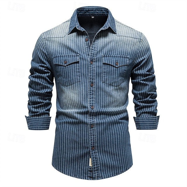 Men's Summer Knit Casual Shirt Waffle