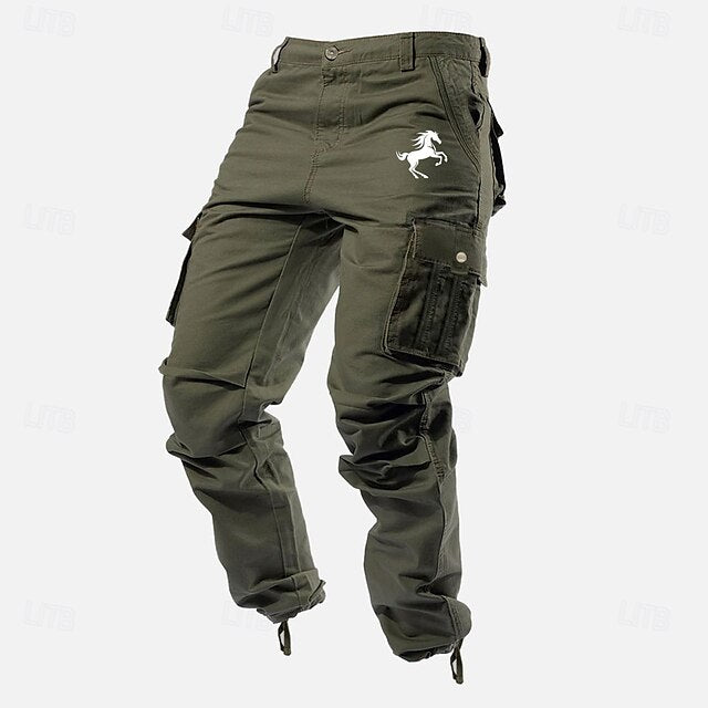 Colored Pants Trousers Solid Corduroy Casual Men's