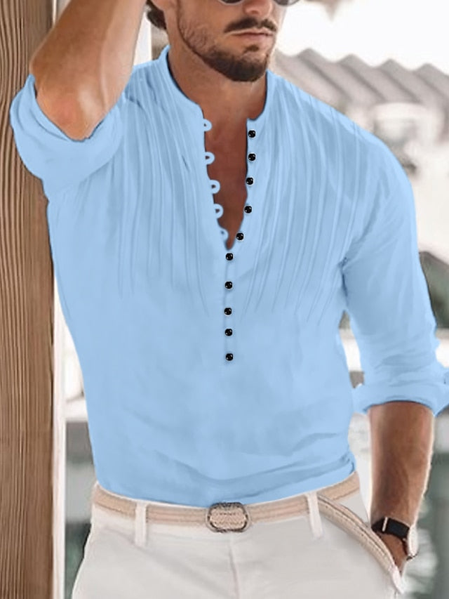 Up Wear Summer Men's Beach Button Casual Shirt