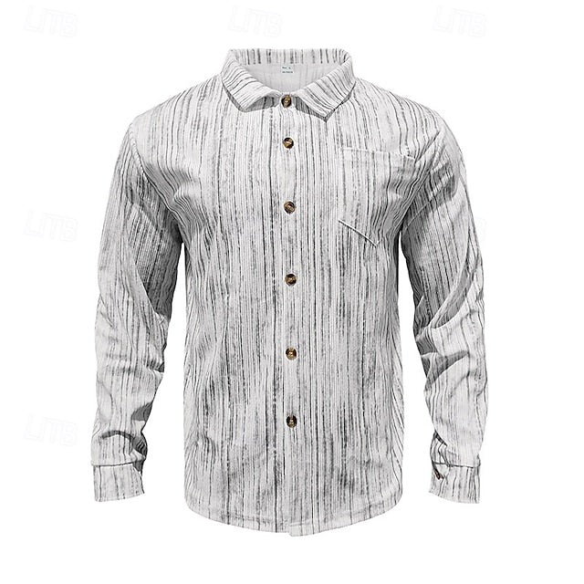 Button Shirt Casual Beach Summer Up Men's