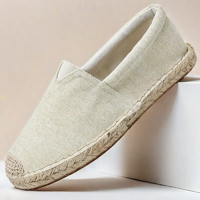 Shoes Slip-On Men's Rope with Canvas Red Espadrille Jute