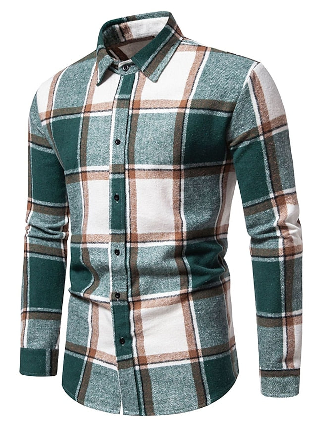 Black Casual Shirts Men's Shirt Red Blue Pink Checked