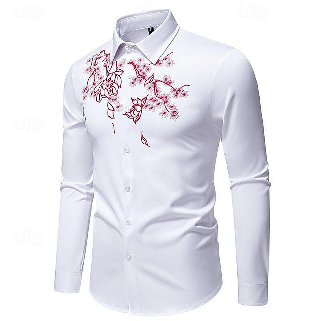 Beach Summer Shirt Men's Casual Up Button