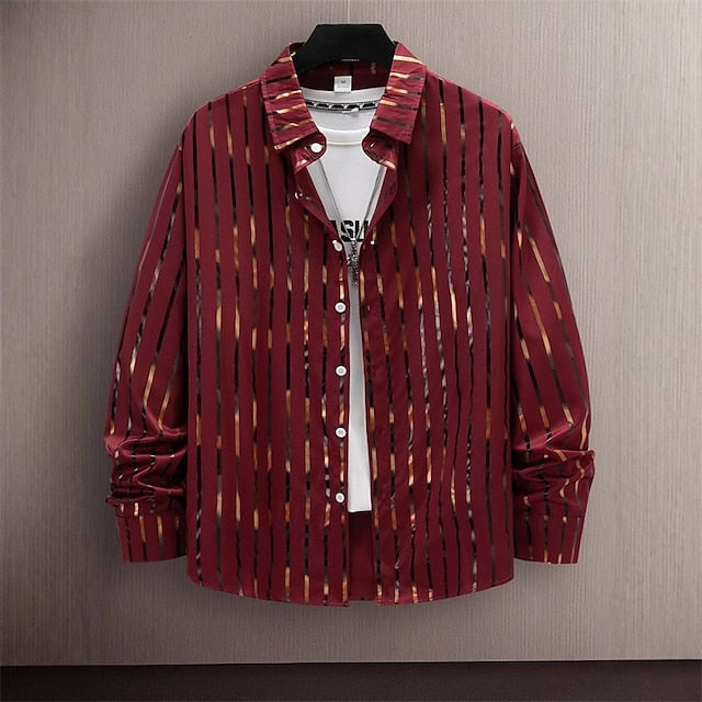 Casual Men's Shirt Summer Up Beach Button
