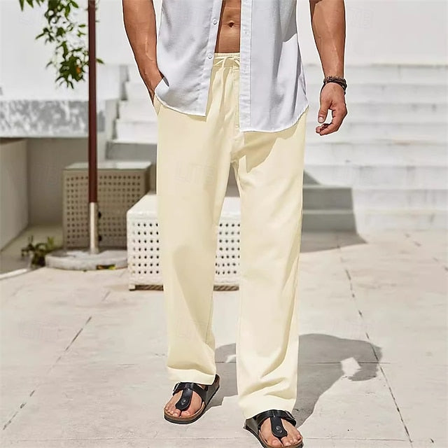 Pocket Beach Men's Pants Casual Trousers Summer