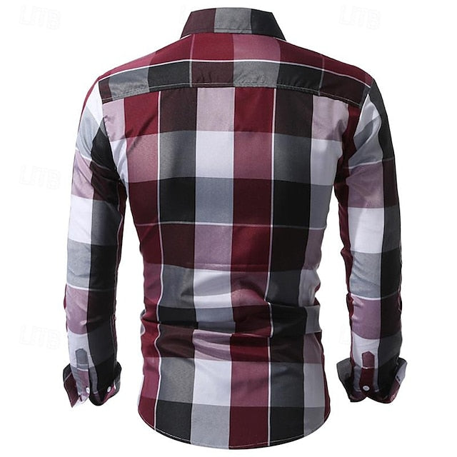 Corduroy Casual Men's Plain Up Shirt Button