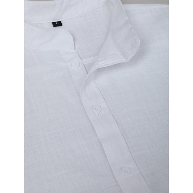 Summer Band Men's Collar Shirt Linen