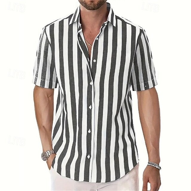 Beach Up Men's Casual Shirt Summer Button