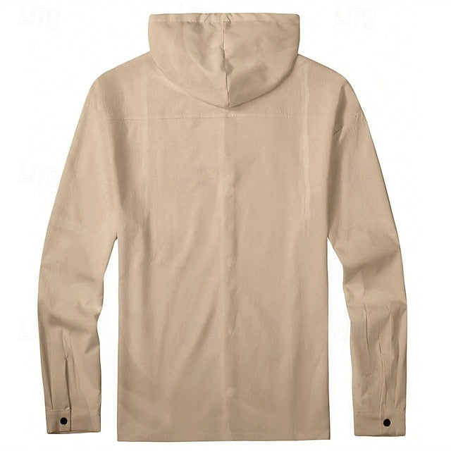 Shirt Beach Summer Up Button Casual Men's