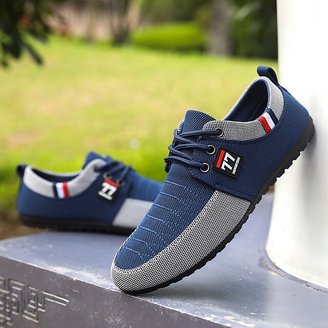 Sneakers – Two-Tone Men's Breathable Casual Knit Nylon