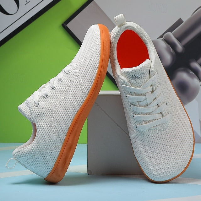 Sneakers Orange Bright Sole Men's – with Knit White