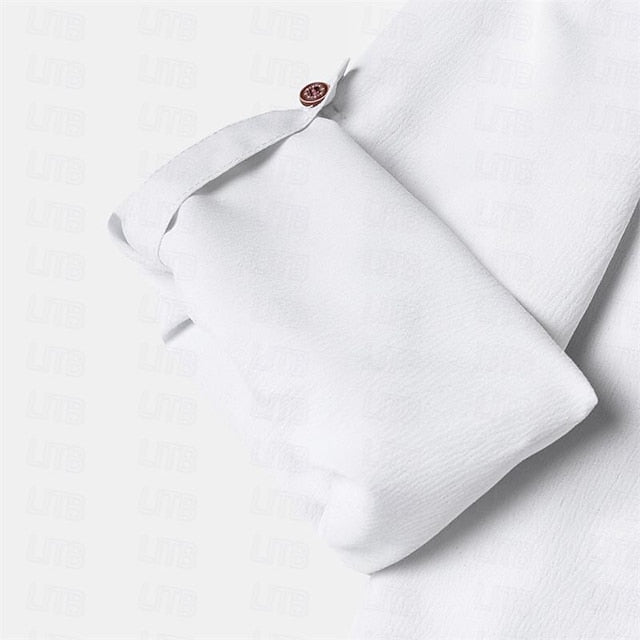 Beach Shirt Summer Plain Linen Men's