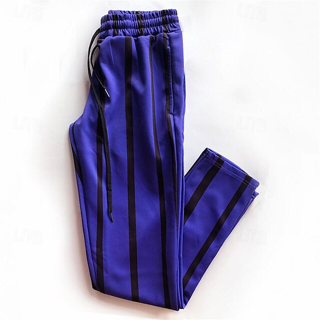 Trousers Dress Drawstring Pants Men's Pocket Elastic Chinos