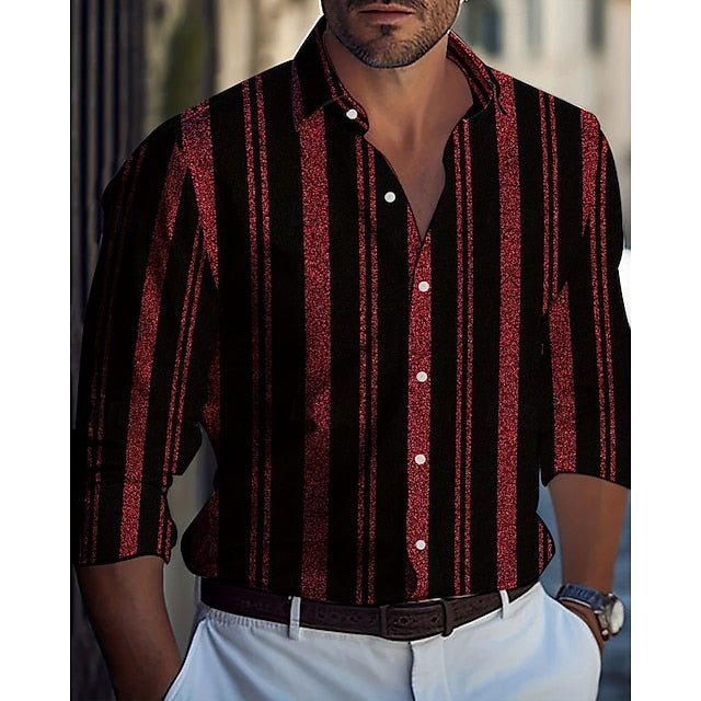 Beach Button Up Casual Shirt Black Yellow Men's