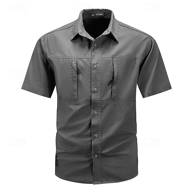 Men's Casual Up Button Shirt Beach Summer