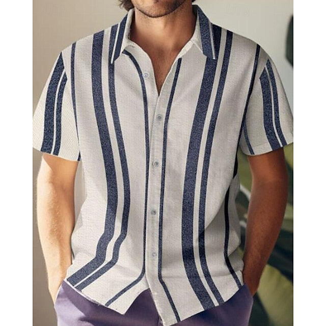 Casual Up Button Beach Summer Men's Shirt