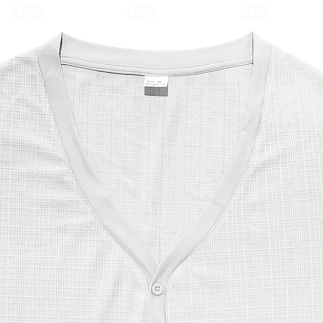 Up Summer Button Casual Beach Shirt Men's