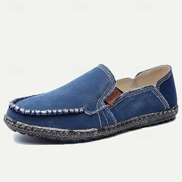 Men's Slip-On Casual Loafers Lightweight Canvas – and