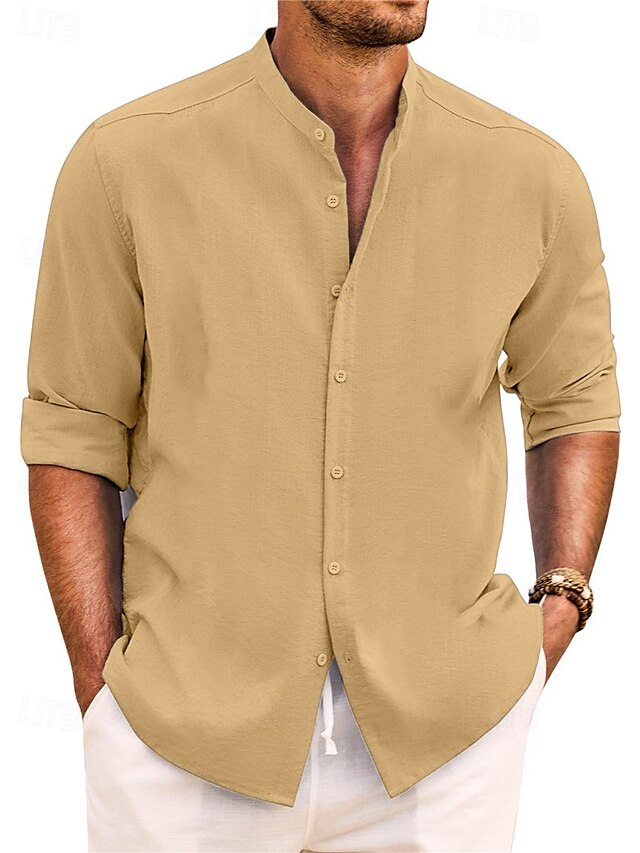 Band Shirt Wear Collar Summer Men's Beach