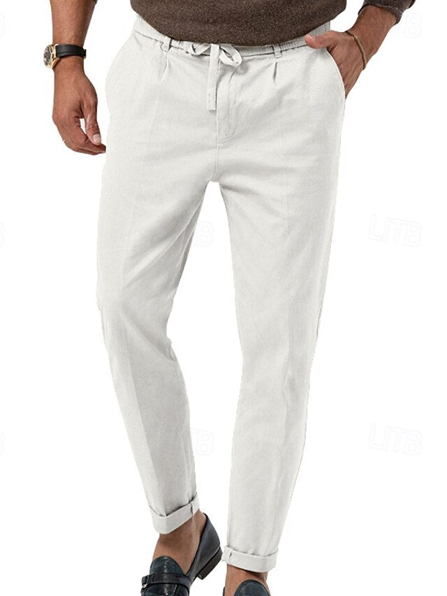 Suit Pants Men's Dress Casual Pocket Trousers