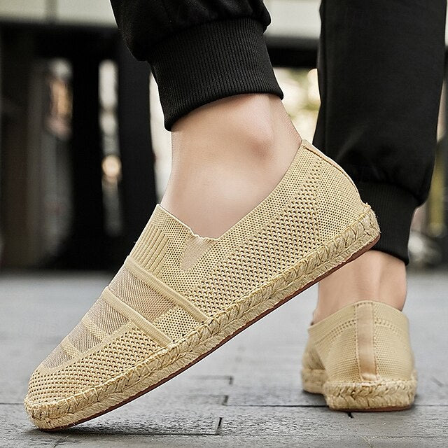 Men's with – Design Vacation Woven Espadrilles Beige