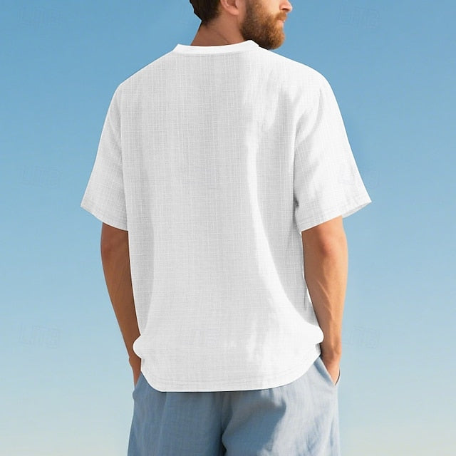 Up Summer Button Casual Beach Shirt Men's