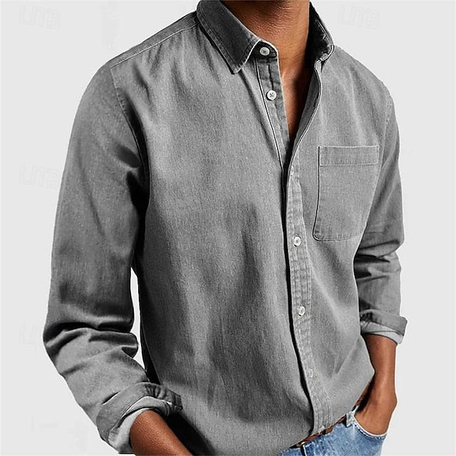 Summer Shirt Up Casual Men's Beach Button