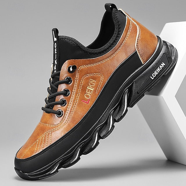 Shoes Men's in Outdoor Black Tan Rugged