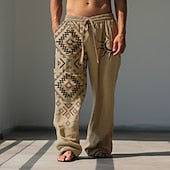 Shirts Vintage Retro Ethnic Men's Linen Shirt