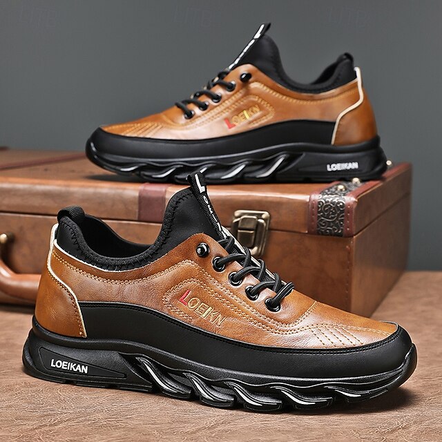 Shoes Men's in Outdoor Black Tan Rugged