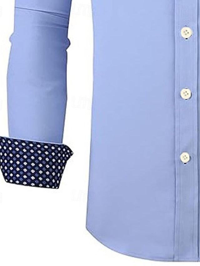 Dark Men's Shirt White Casual Black Up Button