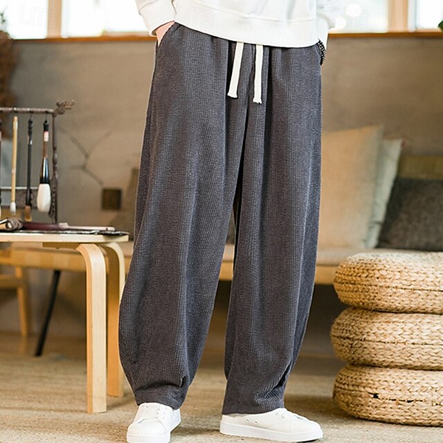Corduroy Casual Pocket Men's Trousers Pants