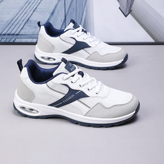 Grey Men Casual Sneakers Fashion and for – White Comfortable