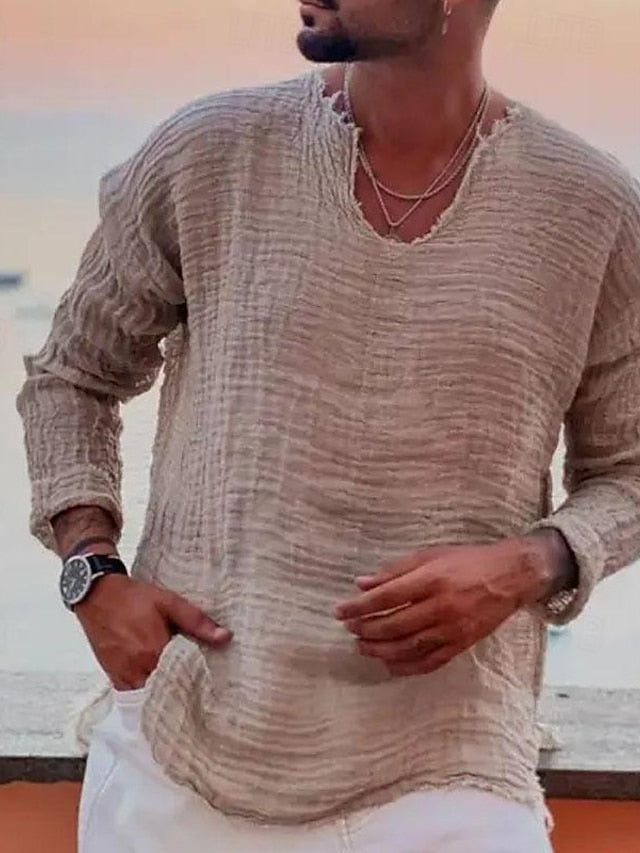 Wear Beach Men's Linen Summer Shirt Casual
