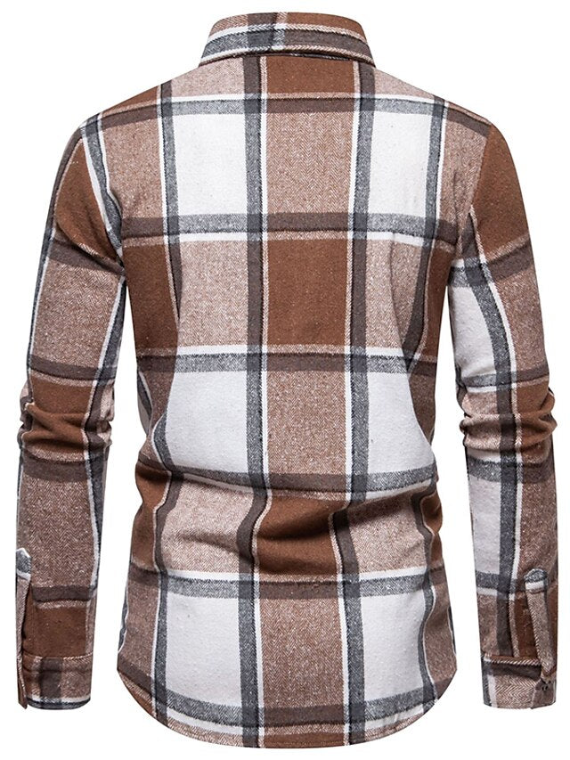 Black Casual Shirts Men's Shirt Red Blue Pink Checked