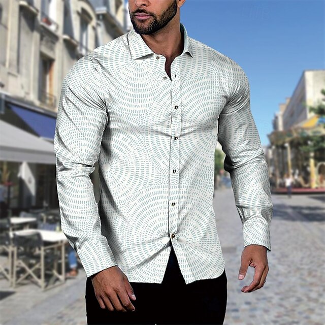 Men's Up Beach Shirt Summer Button Casual