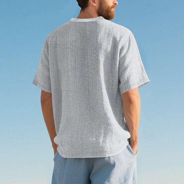 Up Summer Button Casual Beach Shirt Men's