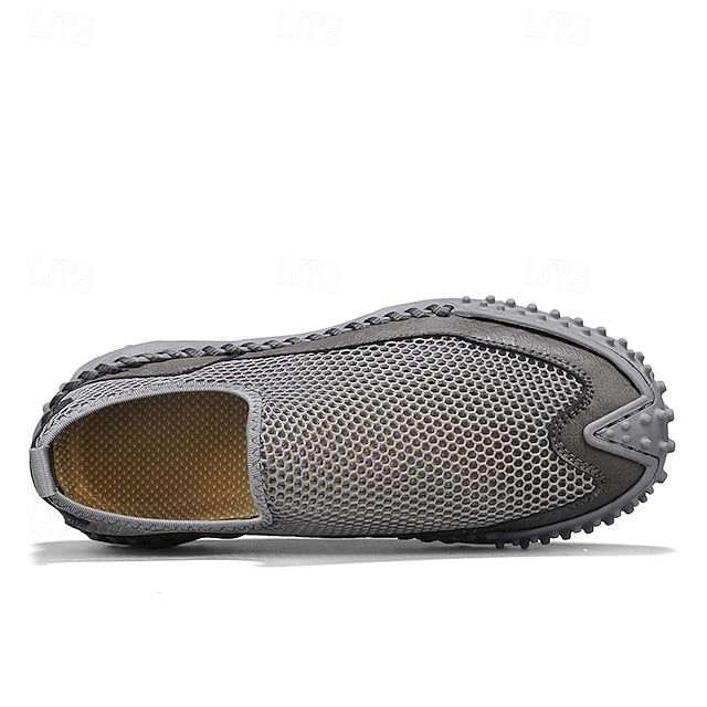 Brown Breathable Mesh with Sports Men's Sandals Upper and