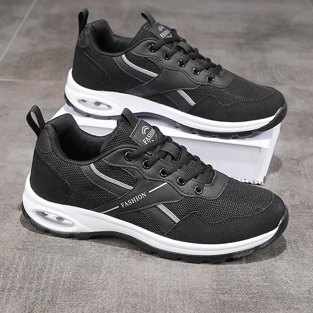 Grey Men Casual Sneakers Fashion and for – White Comfortable