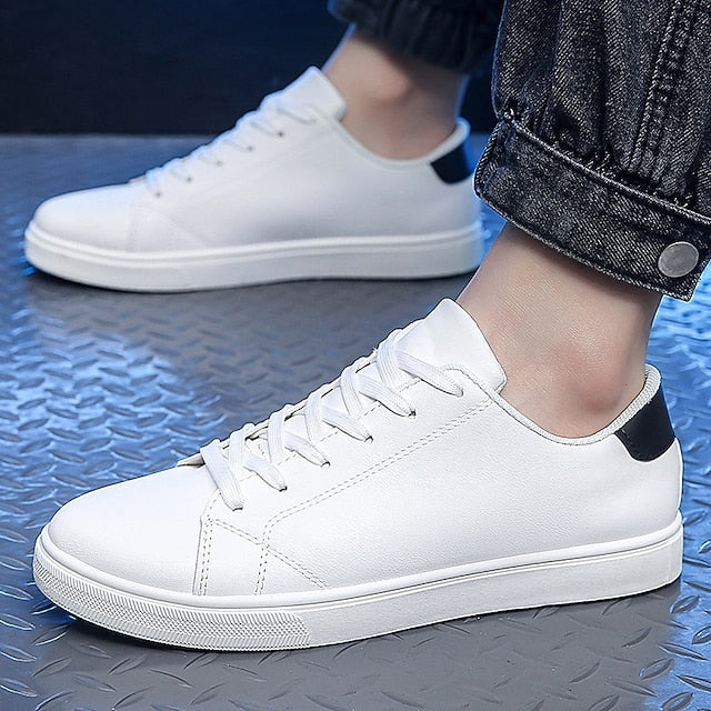 Daily Casual Sneakers White Women Faux Shoes Men's Walking