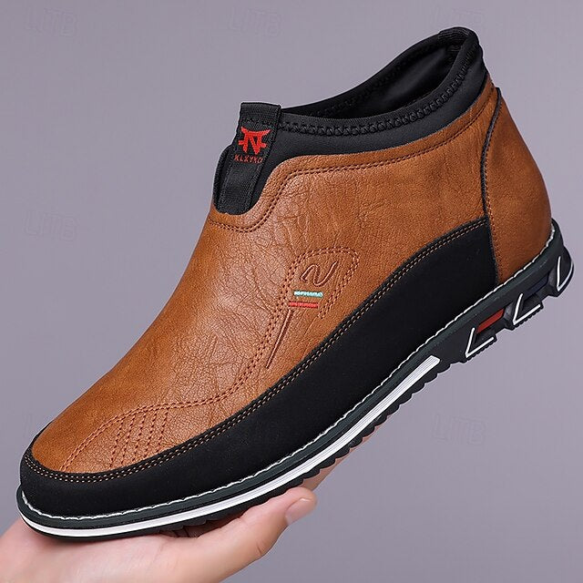 Loafers Suede Driving Men's Slip-On with Flexible Shoes: