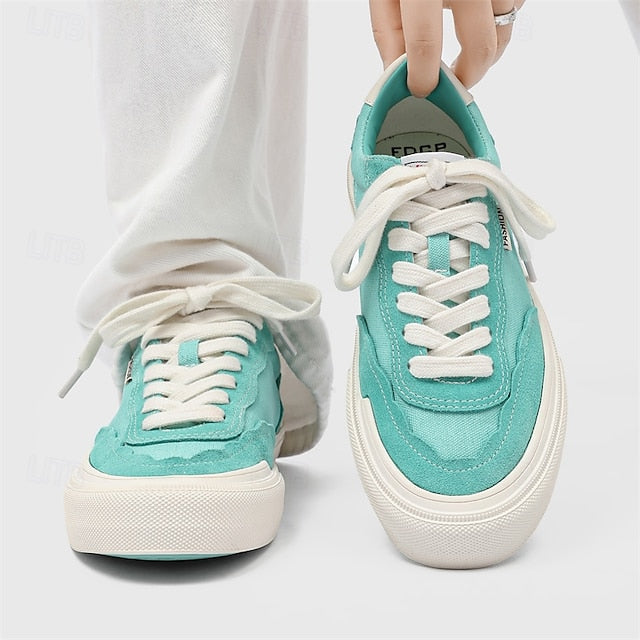 Comfortable Canvas Sneakers Slip Walking Casual Men's Suede