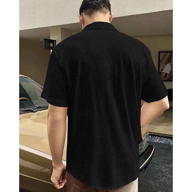 Casual Shirt Up Men's Summer Beach Button