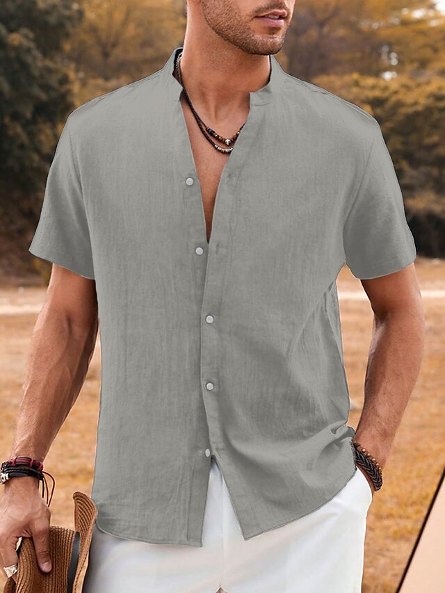 Men's Collar Chinese Shirt Mandarin