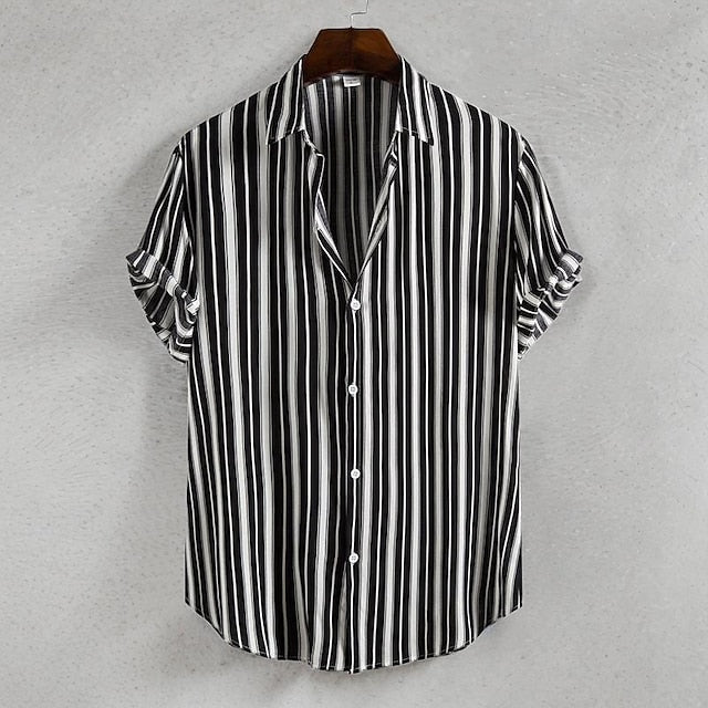 Beach Men's Up Button Casual Shirt Summer