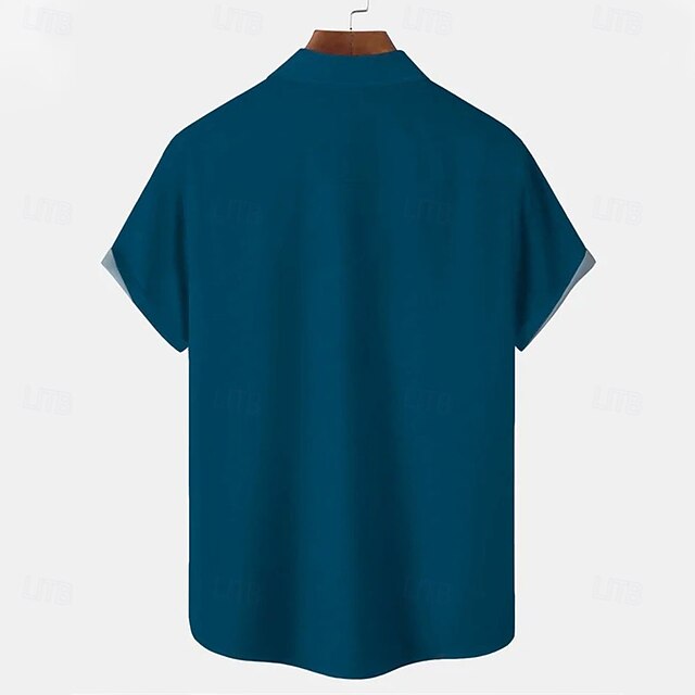 Bowling Men's Summer Button Shirt Casual