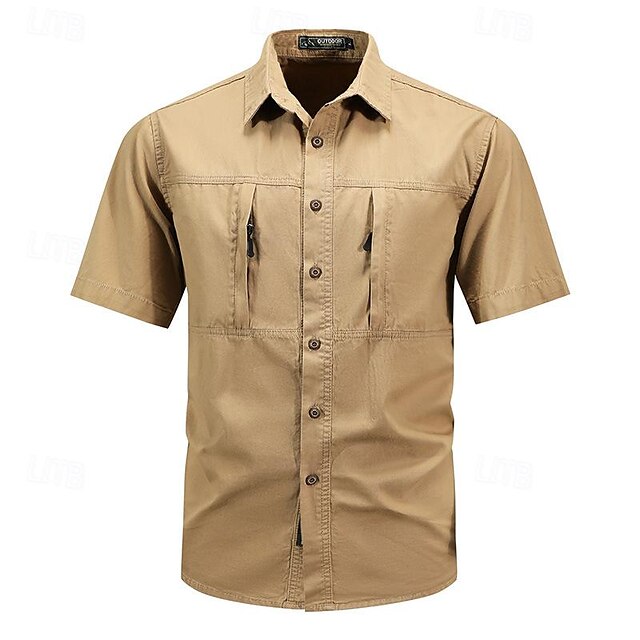 Men's Casual Up Button Shirt Beach Summer