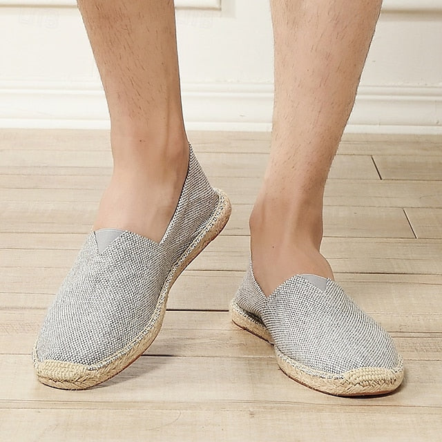 Navy Blue Canvas – Casual Shoes Slip-On Lightweight Men's
