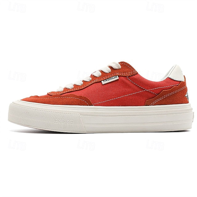 Comfortable Canvas Sneakers Slip Walking Casual Men's Suede