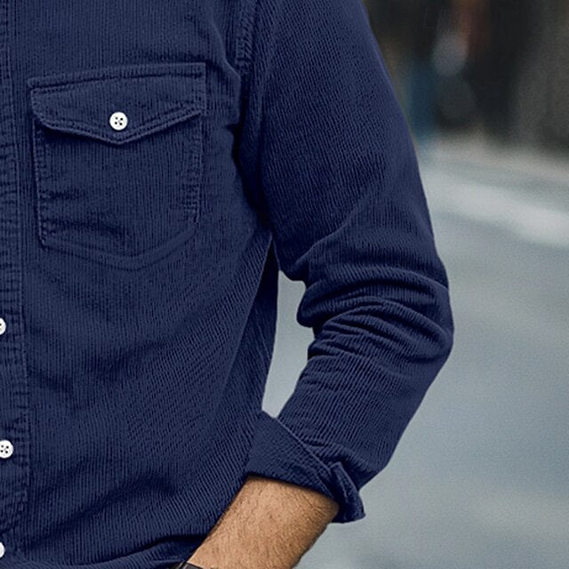 Men's Shirt Summer Button Casual Up Beach